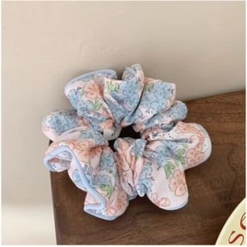 Print Fabric Scrunchie (Various Designs) - 654 - Floral