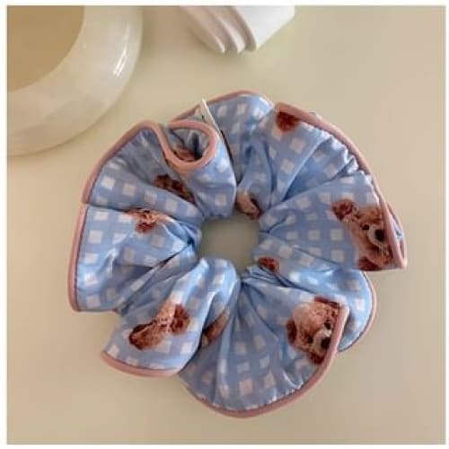 Print Fabric Scrunchie (Various Designs) - 662 - Bear &