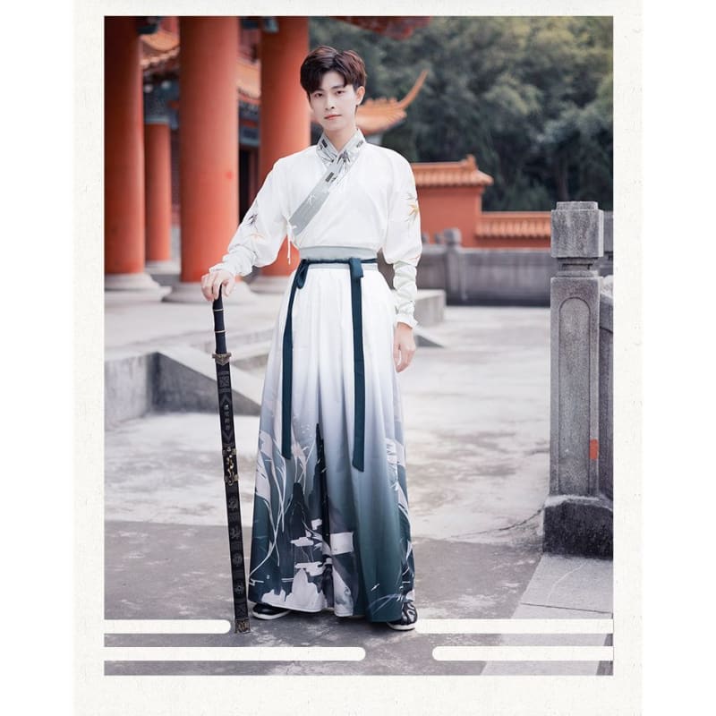 Print Gradient Hanfu Costume Set