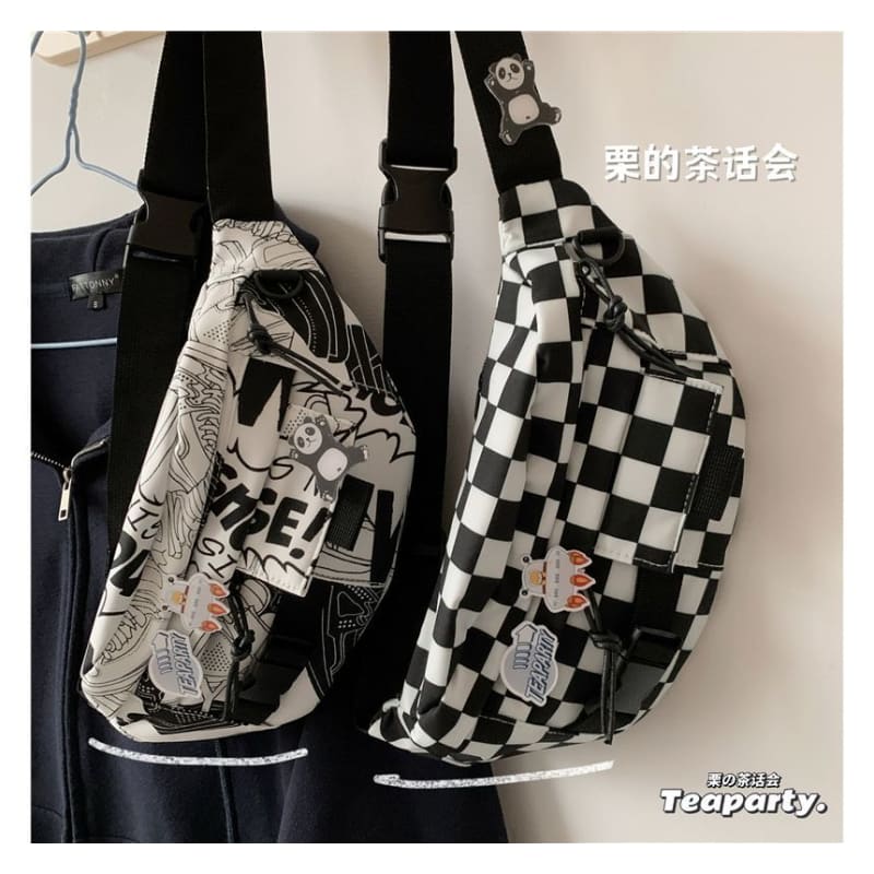 Printed Sling Bag / Bag Charm / Set