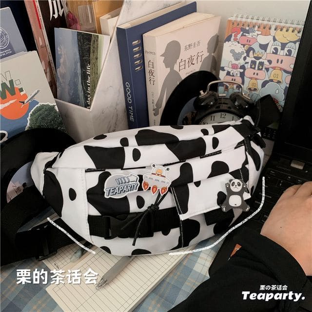 Printed Sling Bag / Bag Charm / Set - Without Charm - Dairy