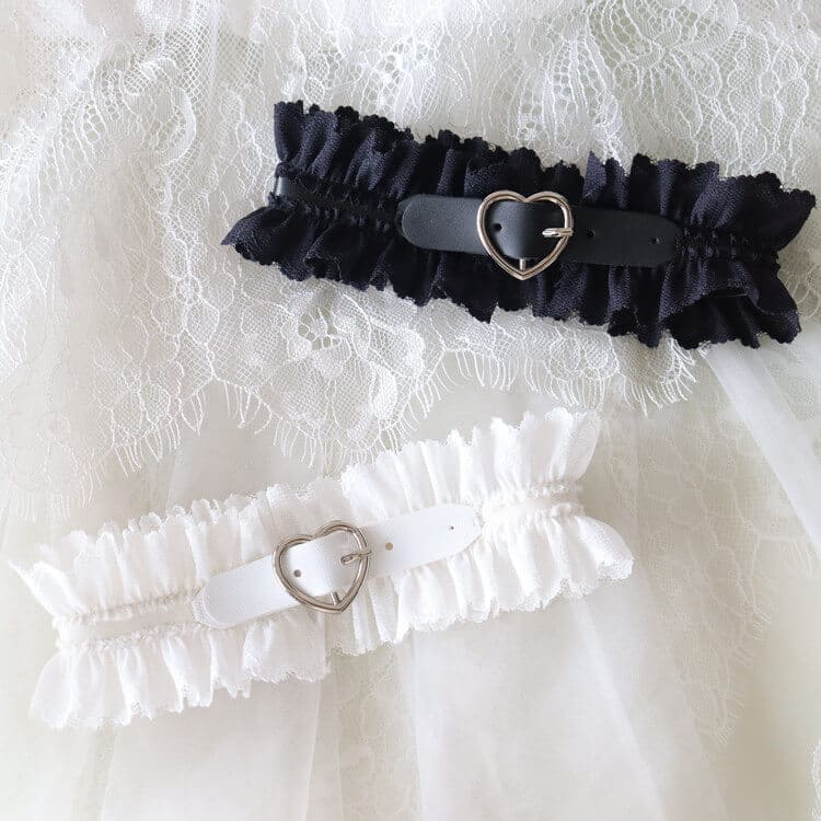 Punk Lolita Heart Buckle Garter SpreePicky