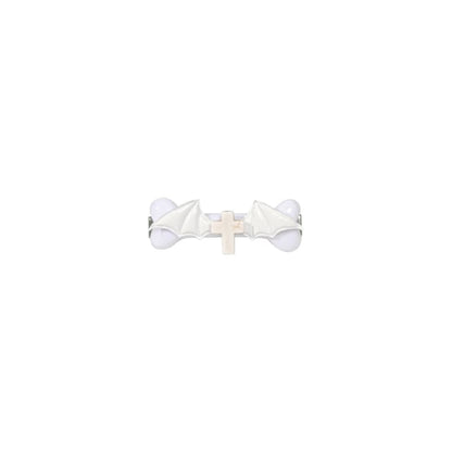 Punk White Halloween Cross Bone-shaped Hairclip - White