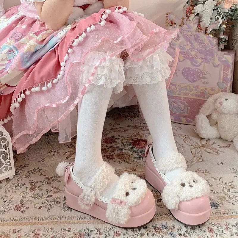 Kawaii Aesthetic Y2K Cute Fairy Cute Plush Lolita Shoes MK Kawaii Store