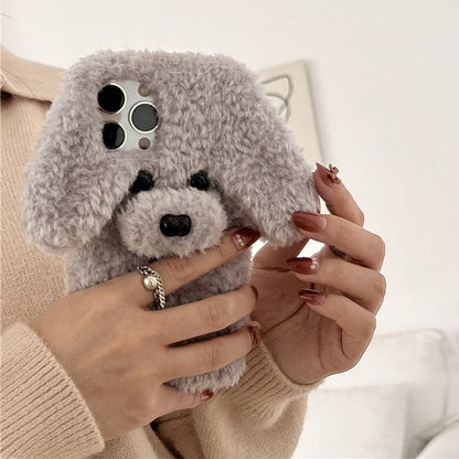 Puppy Plush Phone Case - iPhone X / Grey - IPhone Case