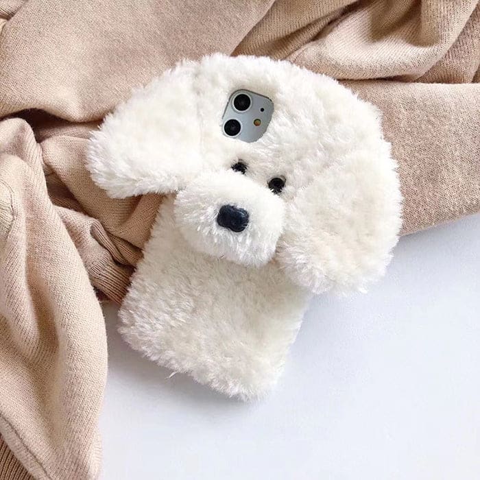 Puppy Plush Phone Case - iPhone X / White - IPhone Case