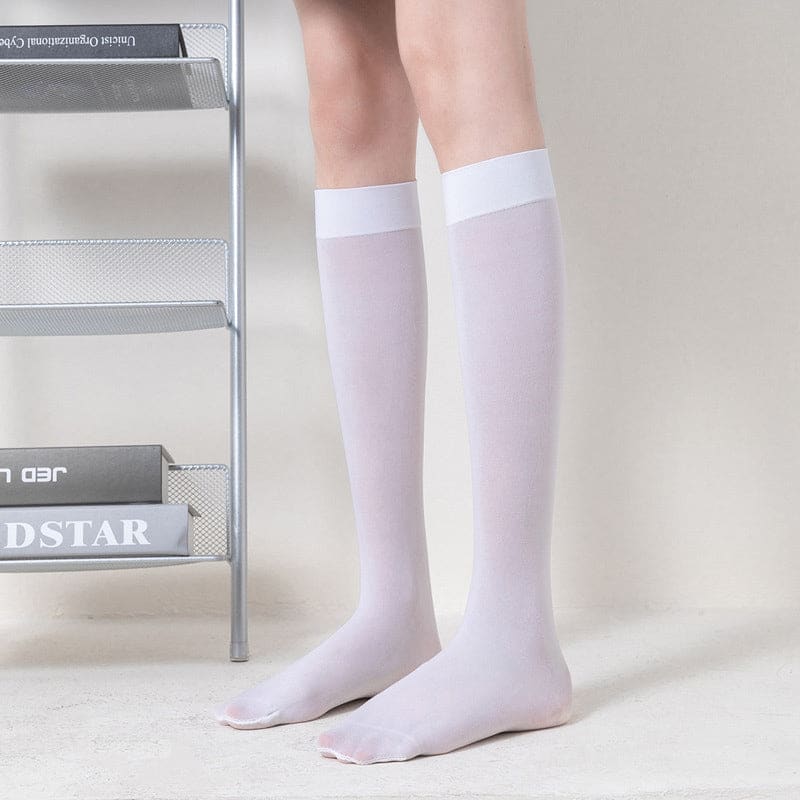 Pure Color JK Stockings - White / 35cm