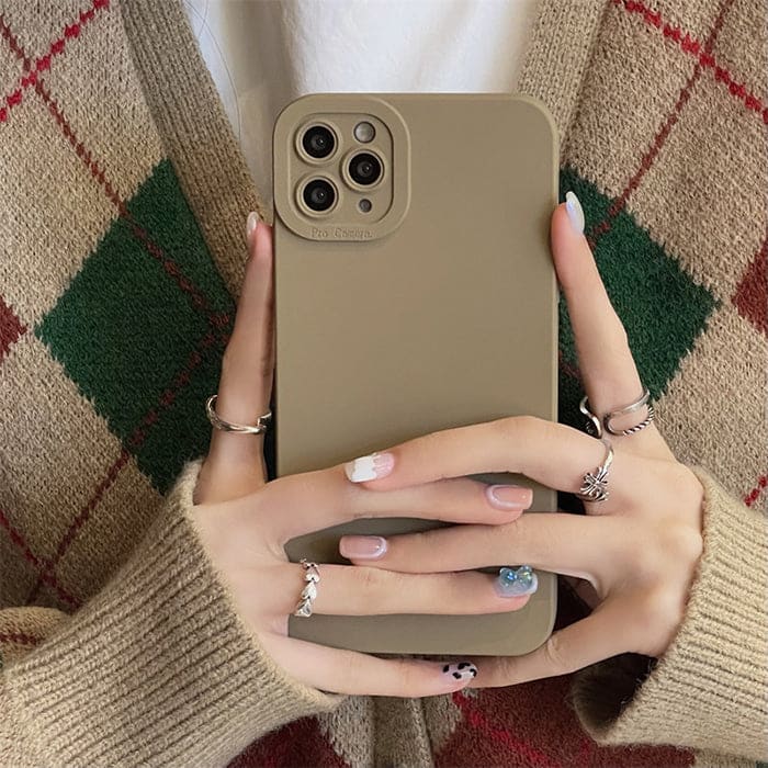 Pure Color Matte iPhone Case - iPhone X / Brown - IPhone