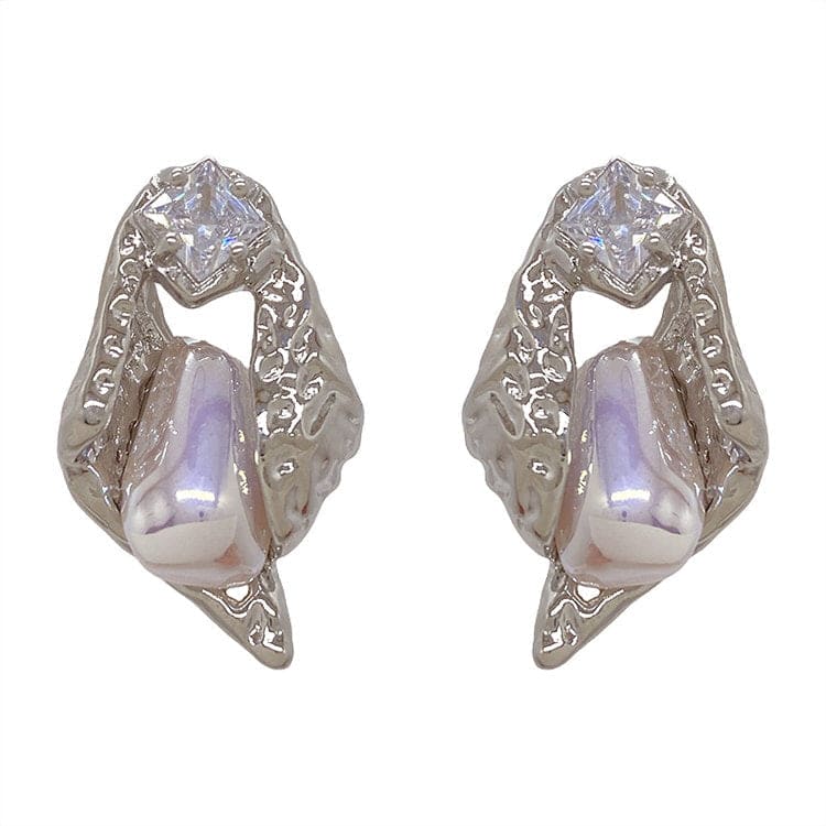 Pure Flirting Pearl Earrings - Standart / Silver - earrings