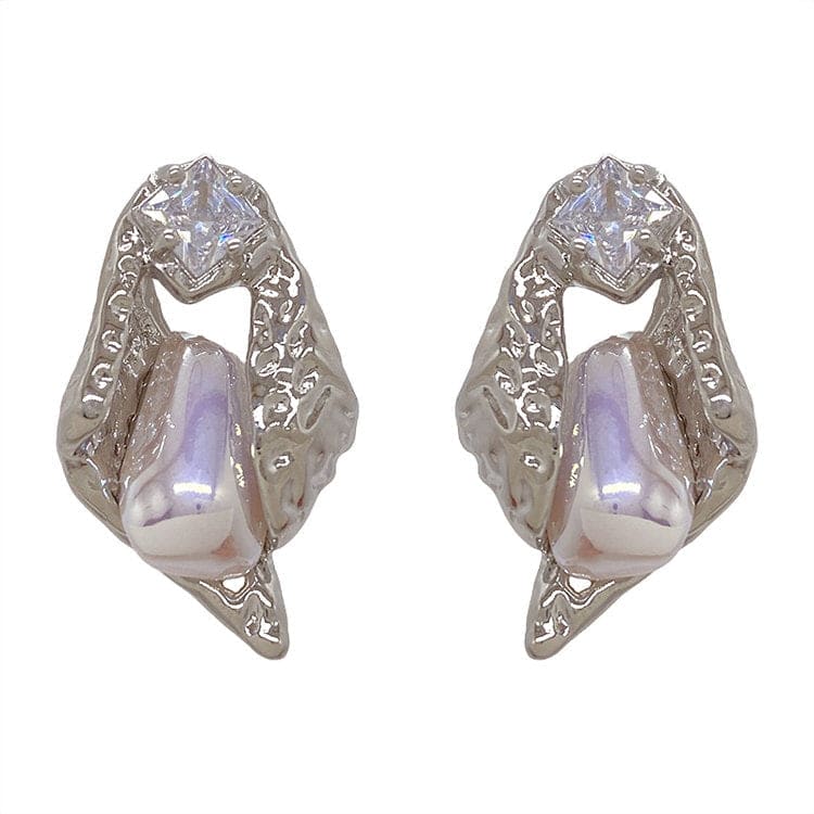 Pure Flirting Pearl Earrings - Standart / Silver - earrings