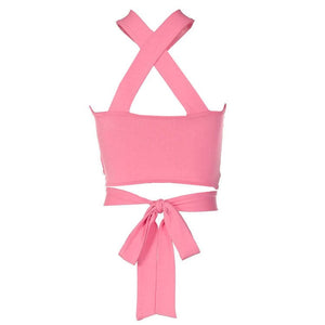Pure Pink Tie Top - Tops
