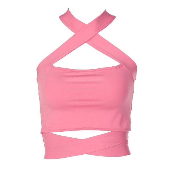 Pure Pink Tie Top - Tops