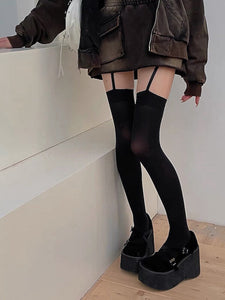Pure Velvet Suspender Stockings - Tights
