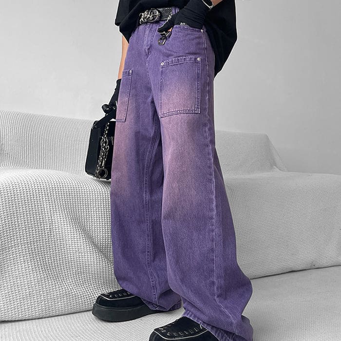 Purple Baggy Jeans - Jeans