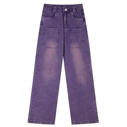 Purple Baggy Jeans - Jeans