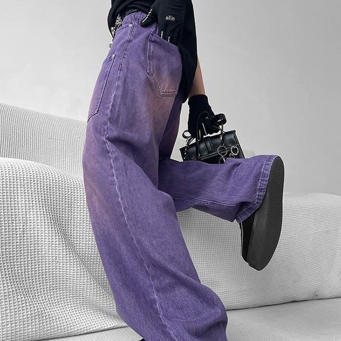 Purple Baggy Jeans - Jeans