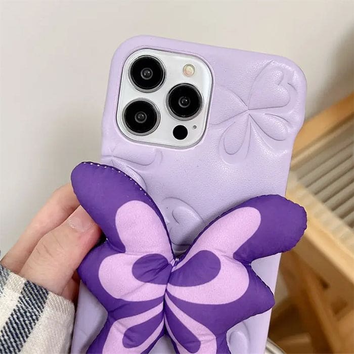 Purple Butterfly Puffer IPhone Case - IPhone Case