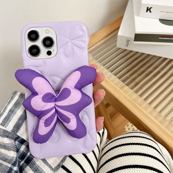 Purple Butterfly Puffer IPhone Case - IPhone Case