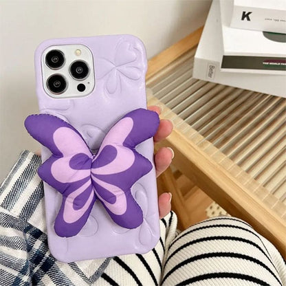 Purple Butterfly Puffer IPhone Case - IPhone Case