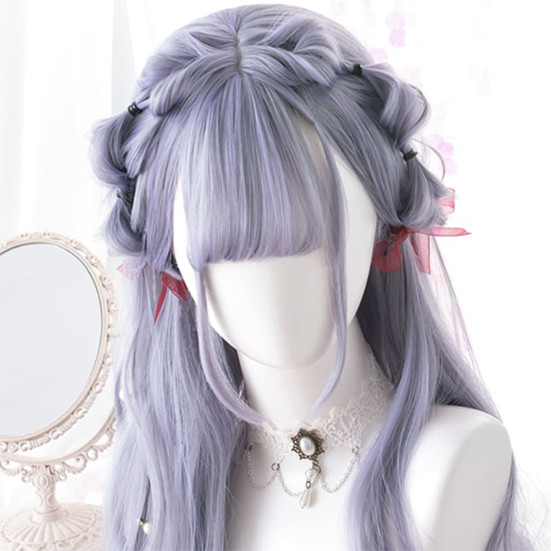 Purple Daily Long Curly Wig - Purple / One Size