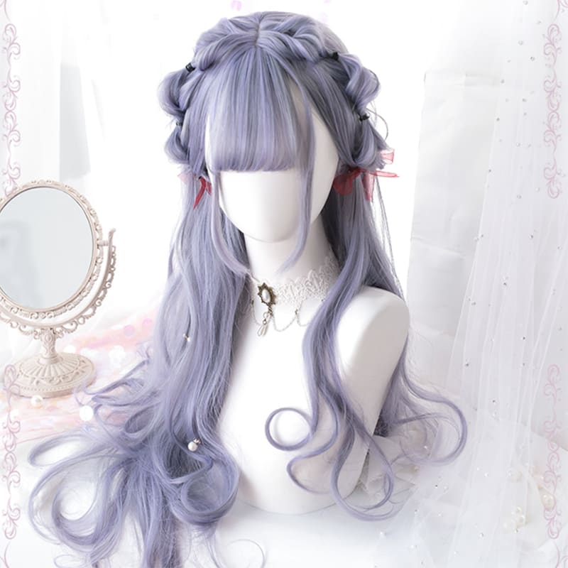 Purple Daily Long Curly Wig - Purple / One Size