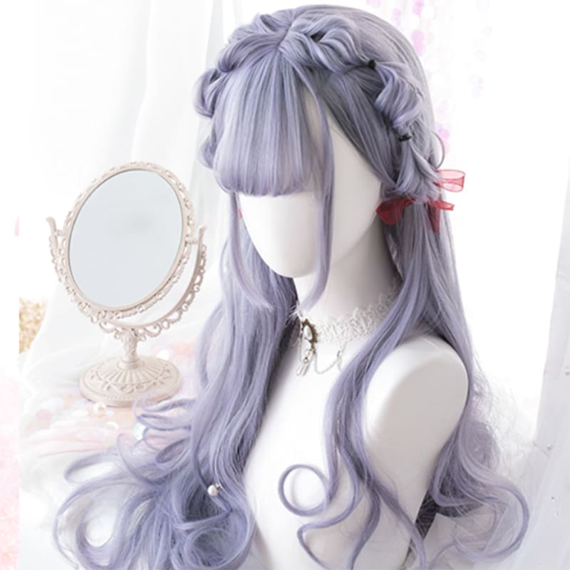 Purple Daily Long Curly Wig - Purple / One Size