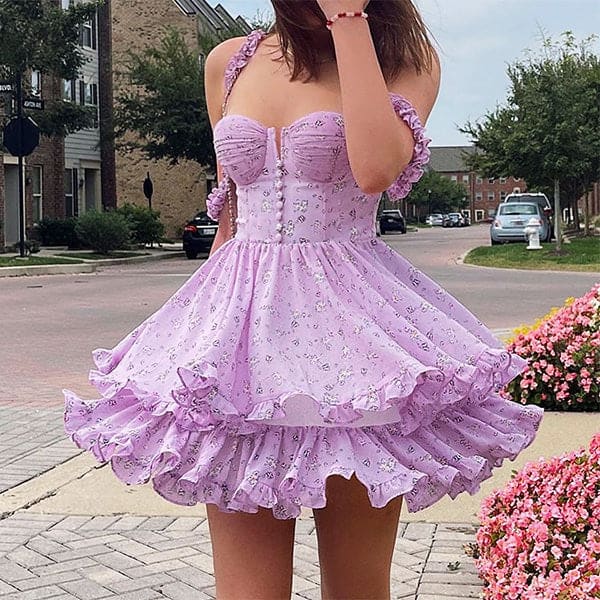 Purple Daisy Fairy Dress - Dresses