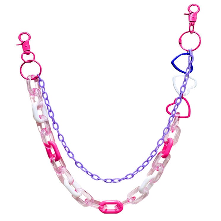 Purple Heart Belt Chain - Standart / Pink/lavender - Belts