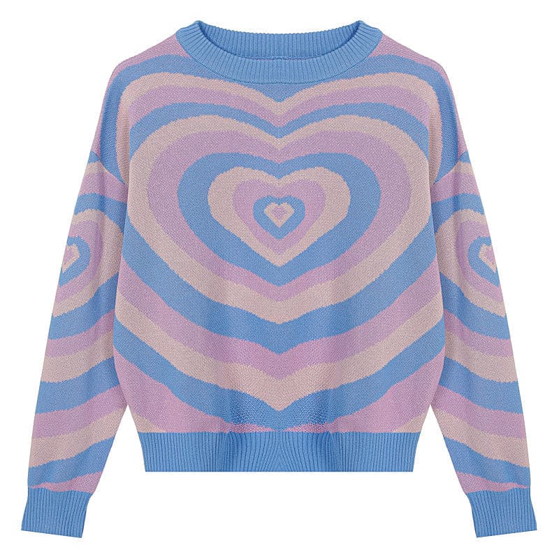 Purple Heart Spread Sweater - Sweater