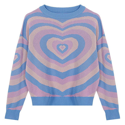 Purple Heart Spread Sweater - Sweater