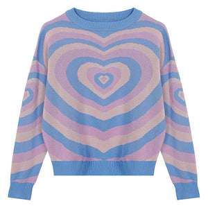 Purple Heart Spread Sweater - Sweater