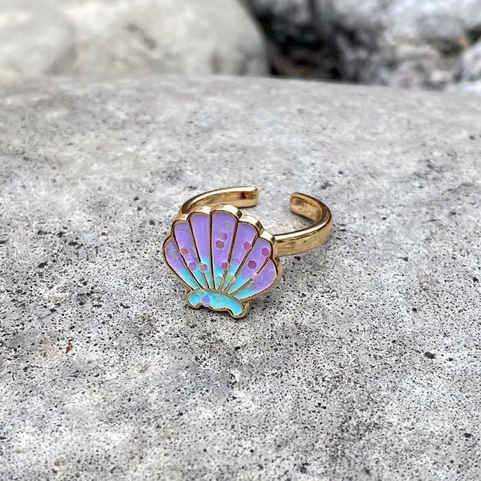 Purple Shell Ring - ring