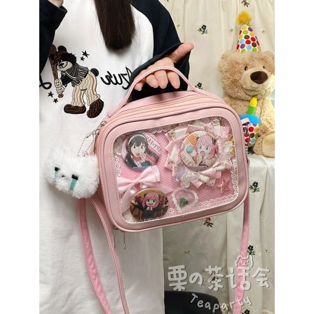 PVC Panel Crossbody Bag / Bag Charm / Set - With Crying