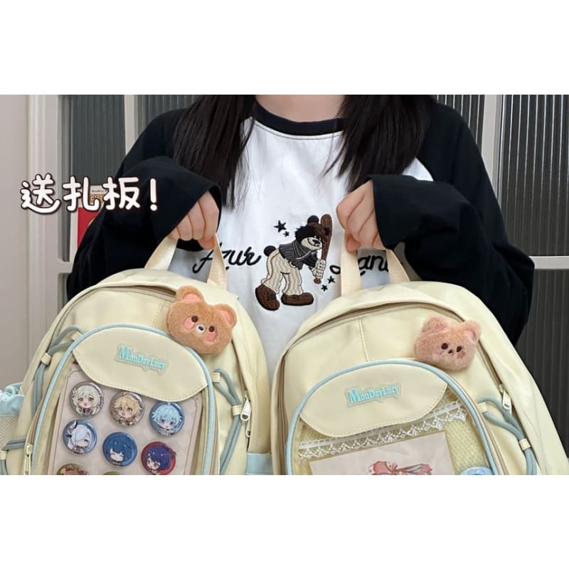 PVC Panel Laptop Backpack / Badge / Bag Charm / Set