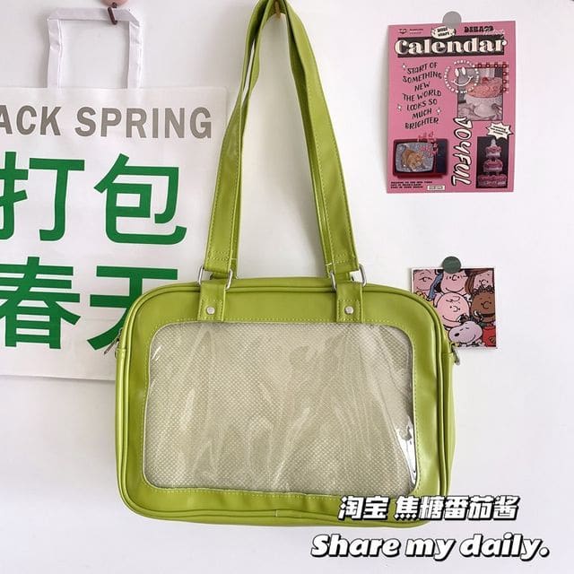 PVC Panel Tote Bag (Various Designs) - Green / S