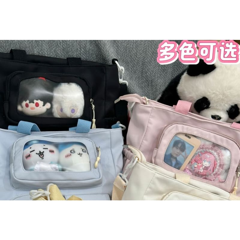 PVC Pocket Plain Tote Bag / Bag Charm / Set