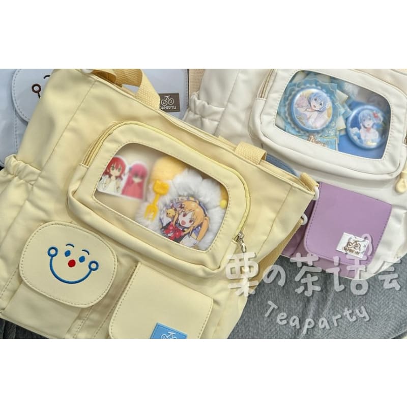 PVC Pocket Plain Tote Bag / Bag Charm / Set