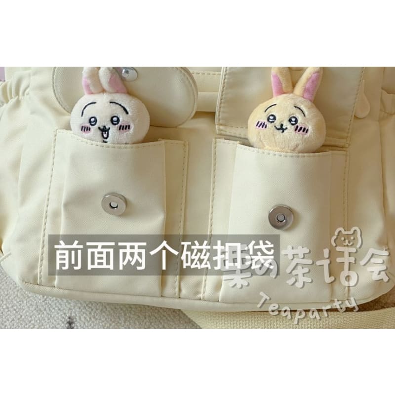 PVC Pocket Plain Tote Bag / Bag Charm / Set