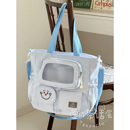 PVC Pocket Plain Tote Bag / Bag Charm / Set - Without Charm