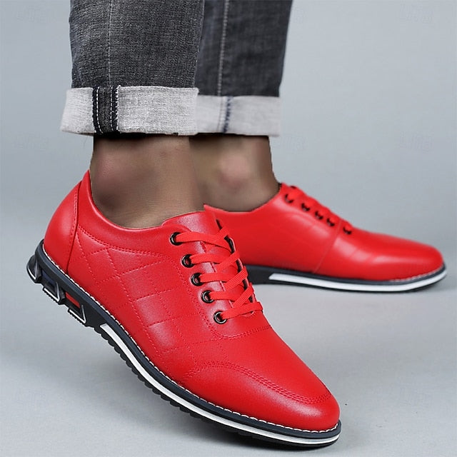 - Faux Lace-Up Quilted Blue Sneakers Leather Stylish Men's