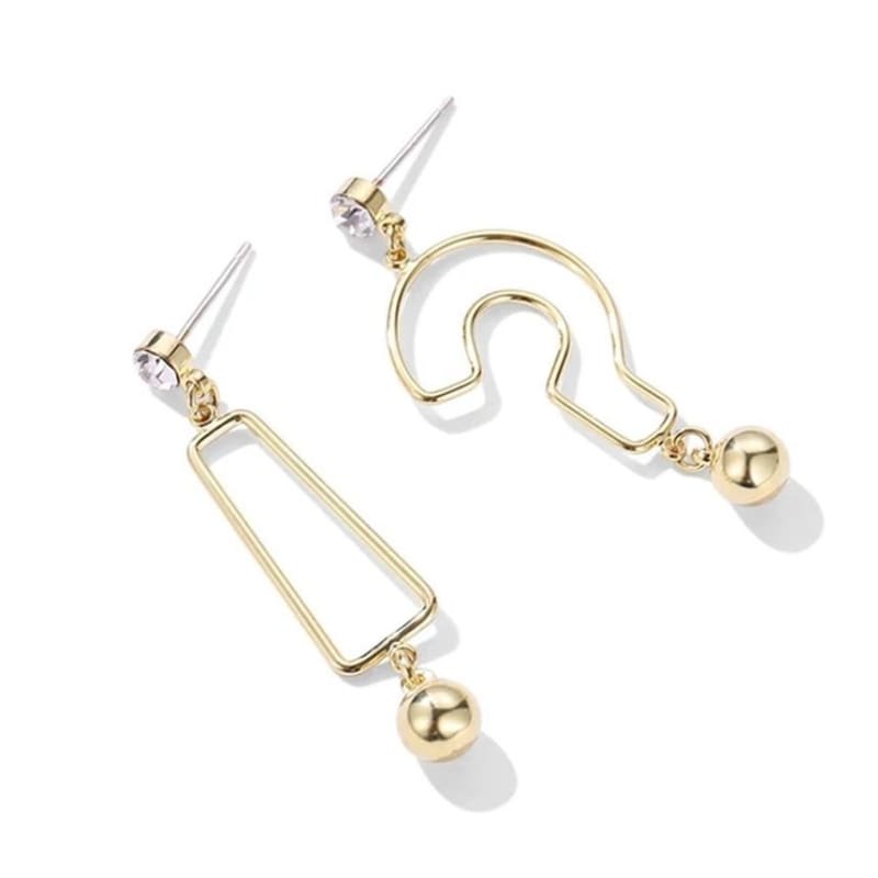 Question & Exclamation Mark Asymmetrical Dangle Earring Egirldoll