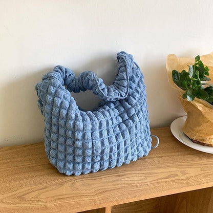 Quilted Shopper Bag - Blue / One Size