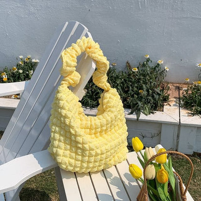 Quilted Shopper Bag - Yellow / One Size