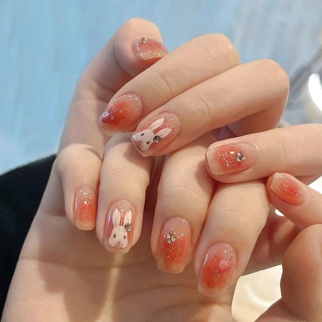 Rabbit Faux Nail Tips