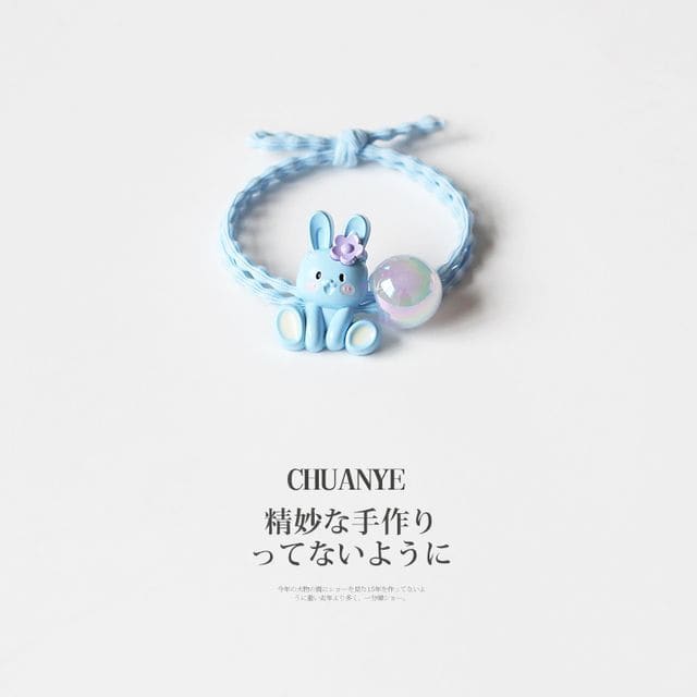 Rabbit Hair Tie - 02 - Blue / One Size