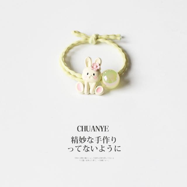 Rabbit Hair Tie - 04 - Yellow / One Size