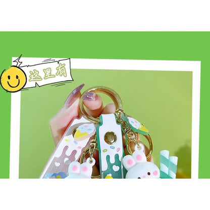 Rabbit Ice Cream Bag Charm Keyring