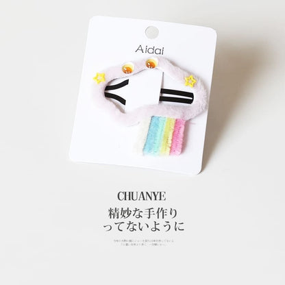 Rainbow Alloy Hair Clip - 04# - Set - Light Blue / One Size