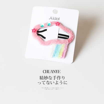 Rainbow Alloy Hair Clip - 04# - Set - Light Blue / One Size