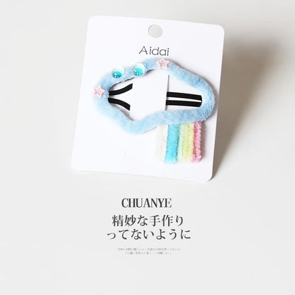 Rainbow Alloy Hair Clip - 04# - Set - Light Blue / One Size